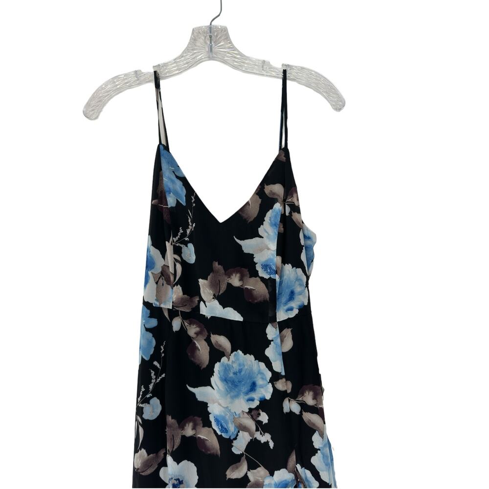 NWT Lulus Artwin Black Floral Print Ruffled High-Low Maxi Dress Size Medium - Picture 5 of 13